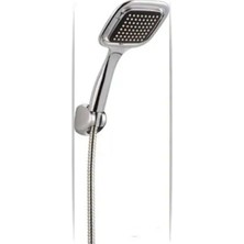 Mikasso Kare Yuvarlak Duş Başlığı Takımı Hortum Mafsal Askı Aparatı Metal