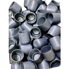 Mikasso 10 Adet Sandalye Profil Masa Ayağı Papucu Yuvarlak Plastik Tıpa Çap 3.5 cm Siyah