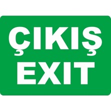 Mikasso Çıkış Exıt Dijital Uv Folyo Yapışkan Baskı Uyarı Etiket Yapıştırma Sticker 35X25