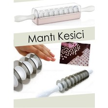 Mikasso 9 Bıçaklı Mantımatik Mantı Kesici Merdane Mantı Kesme Aparatı Çelik