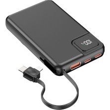 Avcı Teknoloji Market 10000 Mah Wireless Powerbank 15W Kablosuz Hızlı Şarj LED Göstergeli Taşınabilir Şarj