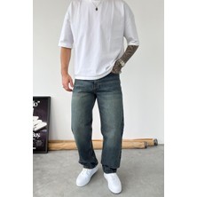 HAFKA Vintage Mavi Basic Baggy Fit Pantolon