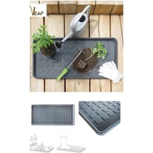 Mikasso Çok Amaçlı Ayakkabı Tepsisi Plastik Gri