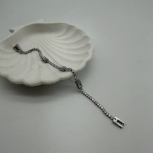 Mare Accessories Dikdörtgen Zirkon Taş Detaylı Su Yolu Bileklik