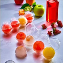 Mikasso 4'lü Küre Dondurma Meybuz Yapma Kalıbı Su Sızdırma Top Buz Kalıbı Plastik