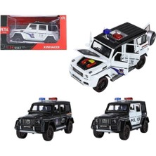 Aymir Ticaret XHD-C2433 KUT 1:24 IŞIKLI SESLİ MODEL METAL POLİS JEEP(Belirtilen , tekli satış için adet ıdır.)