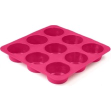 Mikasso Platinum Silikon 9'lu Muffin Kalıbı Silikon Bordo