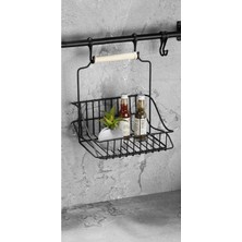 Mikasso Ferforje Sepet Siyah 20X20 Metal Gri