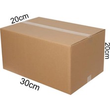 Mikasso 5 Adet 30X20X20 Küçük Taşıma Kolisi, Çift Oluklu, Karton Koli, E-Ticaret Kolisi 30 x 20 x 20