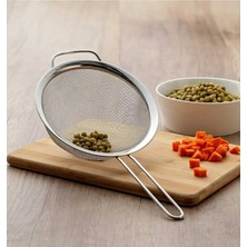 Mikasso Paslanmaz Çelik Kulplu Tel Çok Amaçlı Makarna Un Meyve Sebze Süzgeçi 20 cm Çap Çelik