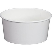 Mikasso Karton Dondurma Kasesi Beyaz 100 cc - 50 Adet Beyaz Belirtilmemiş