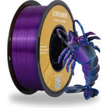 Kingroon Silk Üç Renk (Tri-Color) Pla Filament Siyah-Mor-Mavi High Speed (600MM/S) - Bambu Lab ve K1 Uyumlu - 1.75MM 1 kg