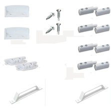 Mikasso Sineklik Montaj Seti (2 Adet Tutamak, 2 Adet Çıt Çıt, 4 Adet Menteşe, 2 Adet Kol) 10 Parça Plastik