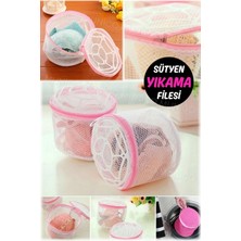 Mikasso Çamaşır Makinesi Için Sütyen Yıkama Torbası – Munico Örgü File ve Fermuar Kapatma ile Dayanıklı