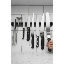 Mikasso Duvara Asılabilir Mıknatıslı Bıçak Asma Aparatı 55CM Bıçak Askı Aparatı Metal Eşya Askısı Mıknatıslı