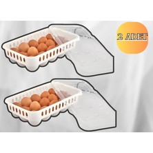 Mikasso Yumurta Saklama Kabı 15'li 2 Adet , Steril Yumurtalık, Kapaklı Yumurta Organizeri Plastik Beyaz