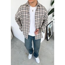 HAFKA Taş Kareli Oversize Oduncu Gömleği