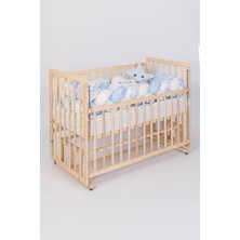 Jasmin Bebe Home Örgü Korumalı Bebek Beşik ve Oyun Parkı Uyku Seti 7 Parça