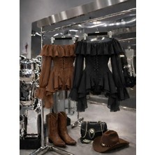 Havens Dallas Şifon Süet Şortlu Tulum