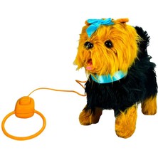NessiWorld PFT-B267 Peluş Tasmalı Yürüyen Köpek Mavi -Vrd