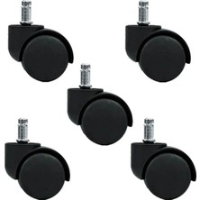 Mikasso Ofis Sandalye Tekerleği Ofis Koltuğu Tekeri - Tekerlekler Siyah