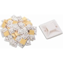 Mikasso Parti Süs Balon Yapıştırıcı Kroşe Yapıştırıcı 25X25 mm 100 Adet Beyaz