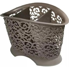 Mikasso Plastik Sarmaşık Tasarımlı Kaşıklık En 21 cm Boy 14 cm Plastik Kahverengi