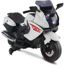 Babyhope 438 Akülü Motor 12V XMX-316 Tek Kişilik Beyaz Motosiklet 30 kg Taşıma Kapasitesi