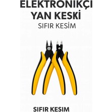 Mikasso Profesyonel Elektronikçi Yan Keski – Sıfır Kesim Hassas Kargaburun Pense | Kablo, Tel Kesme Aleti