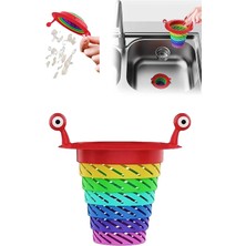 Mikasso Küvet Duşakabin Filtre Plastik 6 Kademeli Mutfak Gider Filtresi Lavabo Süzgeç Katlanır Evye Tıpası P