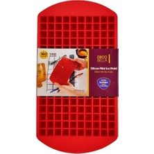 Mikasso | Silikon Mini Buz Kalıbı, Esnek ve Kolay Çıkarılabilir Tasarım 12 x 22 Silikon Kırmızı Buz Kalıbı T