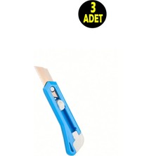 Mikasso 3 Adet Plastik Gövde Çelik Bıçaklı Mini Falçata Bıçak - Maket Bıçağı 79X30 mm