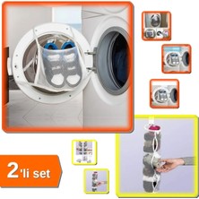 Mikasso Dolap Içi Asılabilir Çorap Düzenleyici + Hassas Ayakkabı Yıkama Filesi Kapak Bağlamalı - 2li Set C0L