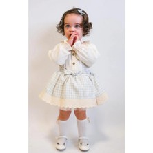 Lily & Co. Lily Co Ekose Desenli Gömlek Salopet Kız Bebek Takım