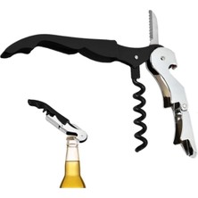 Mikasso Tirbuşon Çok Fonksiyonlu Açacak Şarap Mantar Tıpa Açacağı Siyah