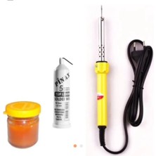 Mikasso Profesyonel Lehim Makinesi Kalem Havya Lehim Teli Pastası 3ın1 Set 40 Volt