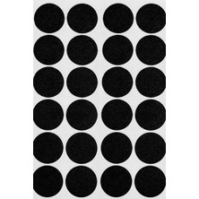 Mikasso 48 Adet Yapışkanlı Koltuk Mobilya Ayak Keçesi Masa Sandalye Keçesi Zemin Koruyucu Keçe Siyah 20 mm S