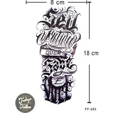 Trakya Tattoo Geçici Dövme 1-2 Hafta Kalıcı Yarım Kol Yazı
