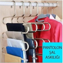 Mikasso Ithal Dolap Içi 5 Katlı Pantolon Eşarp Şal Askısı Akıllı Askı ITH-0097 Metal Beyaz Tr