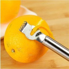 Mikasso Metal Limon Portakal Elma Soyacağı Kabuk Çizici Soyma Bıçağı