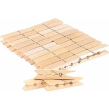 Mikasso Bambu Mandal, Ahşap Mandal, Tahta Mandal 40 Adet, Çamaşır Mandalı 5 Tr