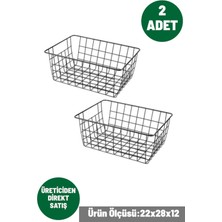 Mikasso 2 Adet Çok Amaçlı Sepet Organizer Banyo Düzenleyici Kiler Mutfak Organizer Dolap Içi Düzenleyici Met