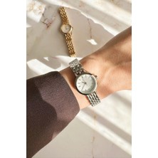 Oqqo Kyra Yuvarlak Kasa Gri Kadın Kol Saati