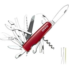 Swiss Swıss A01.16 Fonksiyonlu Orijinal Isviçre Çakısı Paslanmaz Çelik Kamp Outdoor Günlük Kullanım