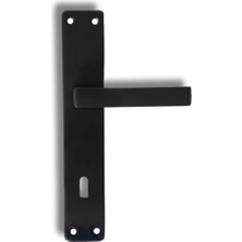 Mikasso Lama Aynalı Elisa Ayna Oda Kapı Kolu Siyah 1 Takım (Montaj Vidaları Dahildir.) Sac