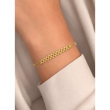 Kızılay Kuyumcusu 14 Ayar Altın Dorikalı Bileklik Künye