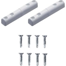 Mikasso 2 Adet Pvc Sineklik Menteşesi ile 8 Adet 3.9X25 Yhb Vida Plastik