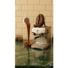 Kahve Köşesi Dekoratif Kahve Çekirdeği Figürü ve Sihirli Fincan Seti