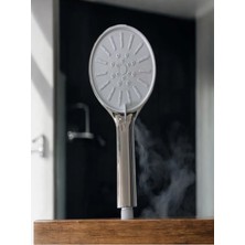 Mikasso Güneş Enerjili Çok Fonksiyonlu Duş Başlığı, Gri Renk Gri Plastik