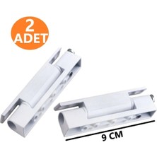 Mikasso 2 Adet Pvc Pimapen Pencere Menteşesi 9 cm Metal Beyaz Beyaz
